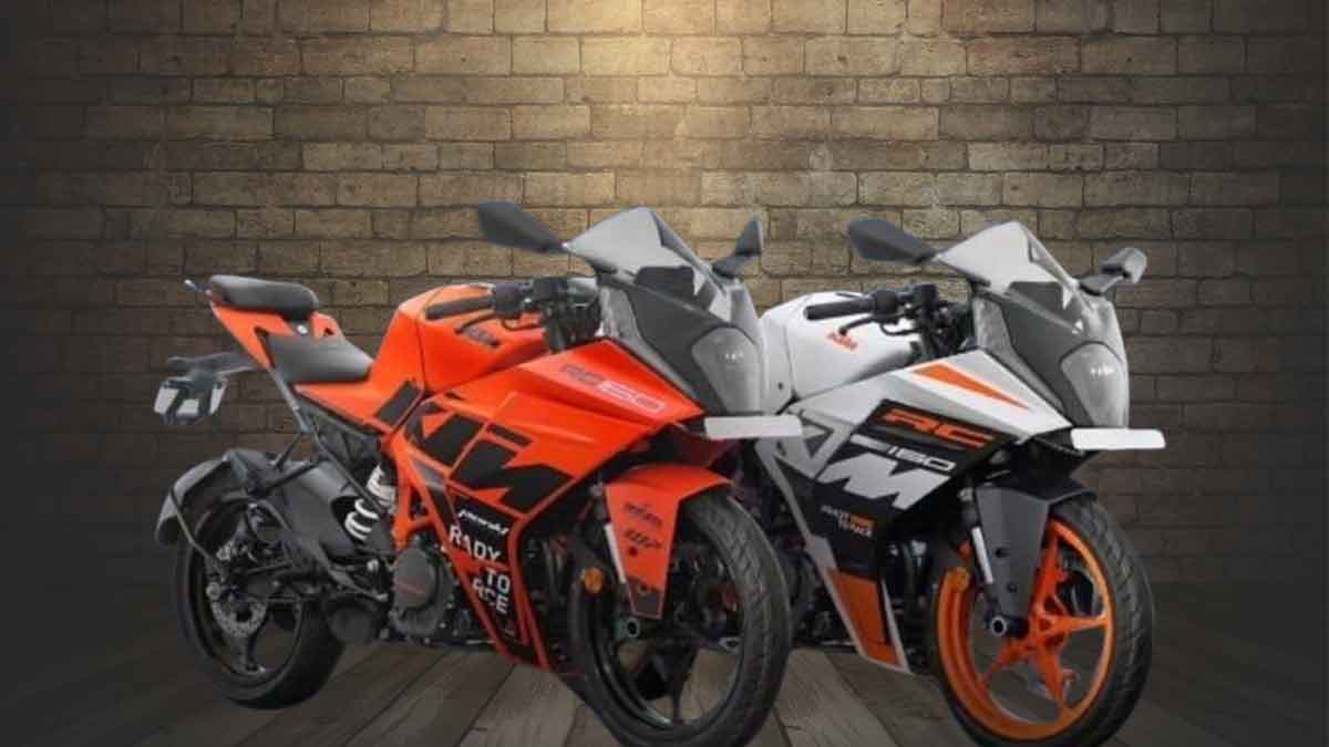 KTM RC 160 three colour options